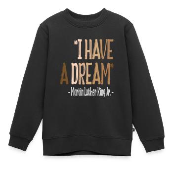 MARTIN LUTHER KING - Sweat Premium enfant bio - noir - Devant - AI Model Kid Female (0cm)