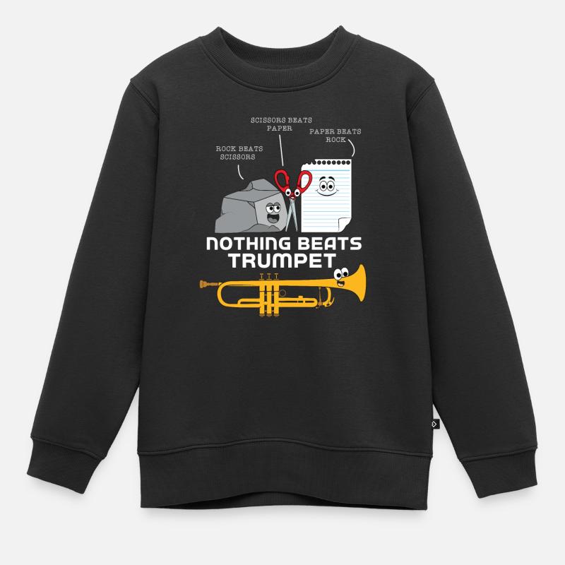 Trompette - Sweat Premium enfant bio - noir