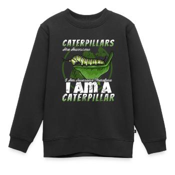 Chenille - Sweat Premium enfant bio - noir - Devant - AI Model Kid Female (0cm)