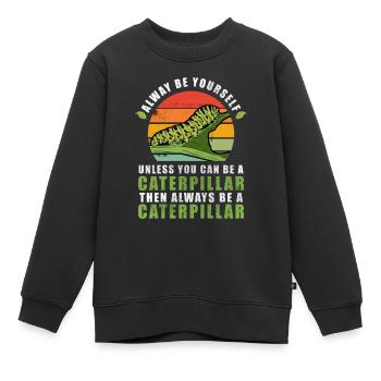 Chenille - Sweat Premium enfant bio - noir - Devant - AI Model Kid Female (0cm)