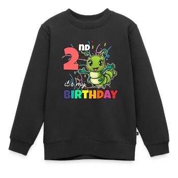 Chenille - Sweat Premium enfant bio - noir - Devant - AI Model Kid Female (0cm)