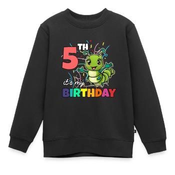 Raupe - Kinder Premium Organic Sweatshirt - Schwarz - Vorne - AI Model Kid Female (0cm)