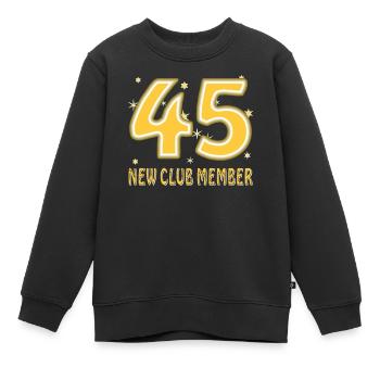 ANNIVERSAIRE 45 - Sweat Premium enfant bio - noir - Devant - AI Model Kid Female (0cm)