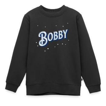 Bobby Namen personalisiert - Kinder Premium Organic Sweatshirt - Schwarz - Vorne - AI Model Kid Female (0cm)