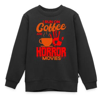 Film d’horreur Film d’horreur Film d’horreur Slasher Film Cadeau - Sweat Premium enfant bio - noir - Devant - AI Model Kid Female (0cm)