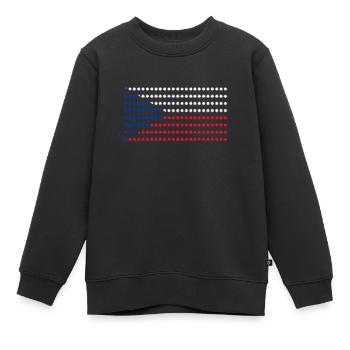 Tschechien Flagge - Kinder Premium Organic Sweatshirt - Schwarz - Vorne - AI Model Kid Female (0cm)