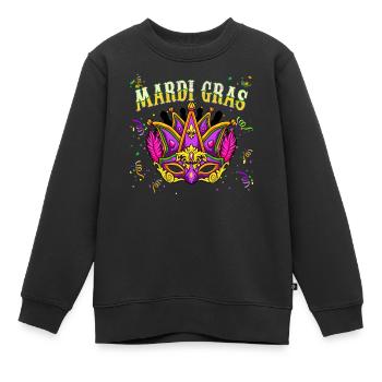 Carnaval Cool Mardi Gras - Sweat Premium enfant bio - noir - Devant - AI Model Kid Female (0cm)