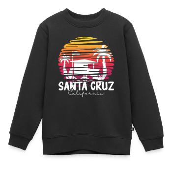 Santa Cruz California Summer Sun Palms Strand - Kinder Premium Organic Sweatshirt - Schwarz - Vorne - AI Model Kid Female (0cm)