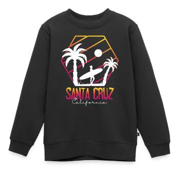 Santa Cruz California Summer Sun Palms Strand - Kinder Premium Organic Sweatshirt - Schwarz - Vorne - AI Model Kid Female (0cm)