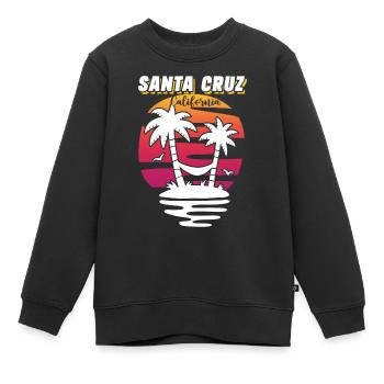 Santa Cruz California Summer Sun Palms Strand - Kinder Premium Organic Sweatshirt - Schwarz - Vorne - AI Model Kid Female (0cm)