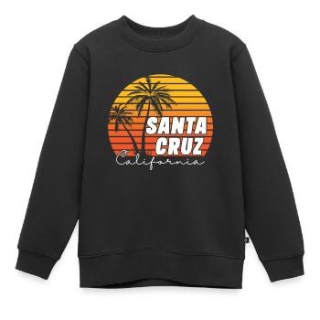 Santa Cruz California Summer Sun Palms Strand - Kinder Premium Organic Sweatshirt - Schwarz - Vorne - AI Model Kid Female (0cm)