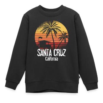 Santa Cruz California Summer Sun Palms Strand - Kinder Premium Organic Sweatshirt - Schwarz - Vorne - AI Model Kid Female (0cm)