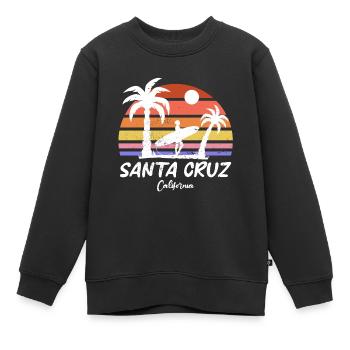 Santa Cruz California Summer Sun Palms Strand - Kinder Premium Organic Sweatshirt - Schwarz - Vorne - AI Model Kid Female (0cm)