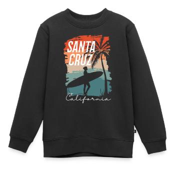 Santa Cruz California Summer Sun Palms Strand - Kinder Premium Organic Sweatshirt - Schwarz - Vorne - AI Model Kid Female (0cm)