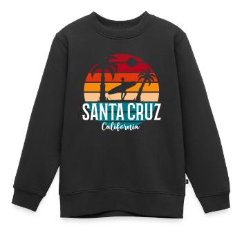 Santa Cruz California Summer Sun Palms Strand - Kinder Premium Organic Sweatshirt - Schwarz - Vorne - AI Model Kid Female (0cm)