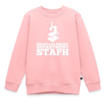 Biologie Biologe Mikroskop Molekularbiologe - Kinder Premium Organic Sweatshirt - Rosa - Vorne - AI Model Kid Female (0cm)