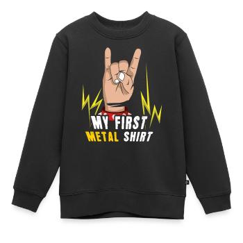 Rock Sign Rocker Hand Metal Kid First Metal - Kinder Premium Organic Sweatshirt - Schwarz - Vorne - AI Model Kid Female (0cm)