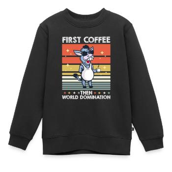 Muli Esel Sonnenbrille Kaffee - Kinder Premium Organic Sweatshirt - Schwarz - Vorne - AI Model Kid Female (0cm)