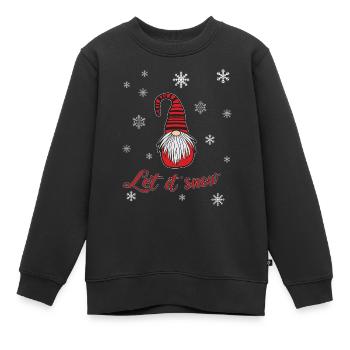 Let it snow - Kinder Premium Organic Sweatshirt - Schwarz - Vorne - AI Model Kid Female (0cm)