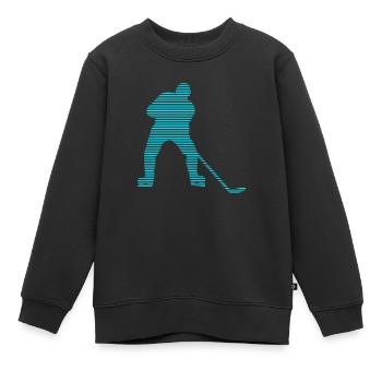 Eishockey - Kinder Premium Organic Sweatshirt - Schwarz - Vorne - AI Model Kid Female (0cm)