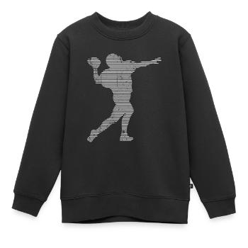 American football - Kinder Premium Organic Sweatshirt - Schwarz - Vorne - AI Model Kid Female (0cm)