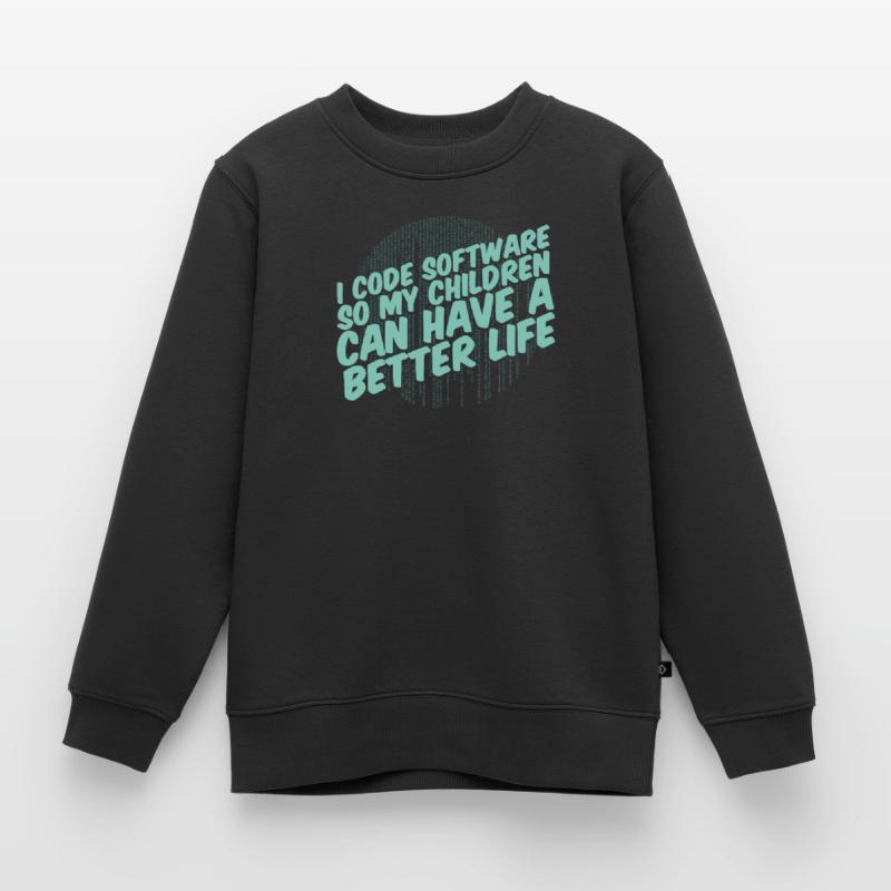 Entwickler Coder Programmierer Elternteil Kinder Premium Organic Sweatshirt