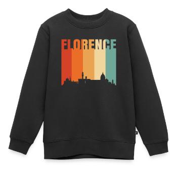 Florence Italie Skyline - Sweat Premium enfant bio - noir - Devant - AI Model Kid Female (0cm)