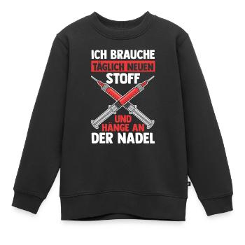 Diabetes Diabetiker - Kinder Premium Organic Sweatshirt - Schwarz - Vorne - AI Model Kid Female (0cm)