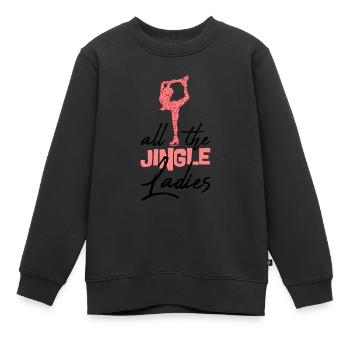 Eislaufen Wortspiel Eiskunstlauf - Kinder Premium Organic Sweatshirt - Schwarz - Vorne - AI Model Kid Female (0cm)