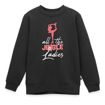 Eislaufen Wortspiel Eiskunstlauf - Kinder Premium Organic Sweatshirt - Schwarz - Vorne - AI Model Kid Female (0cm)