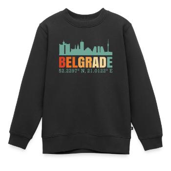 Belgrad Serbien Skyline - Kinder Premium Organic Sweatshirt - Schwarz - Vorne - AI Model Kid Female (0cm)