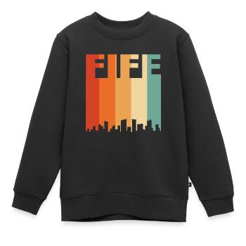 Fife UK England - Kinder Premium Organic Sweatshirt - Schwarz - Vorne - AI Model Kid Female (0cm)