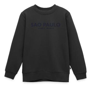 Coordonnées de la ville de Brésil - Sao Paulo - Sweat Premium enfant bio - noir - Devant - AI Model Kid Female (0cm)