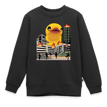 Lustige Riesige Gummi-enten-liebhaber Kinder - Kinder Premium Organic Sweatshirt - Schwarz - Vorne - AI Model Kid Female (0cm)