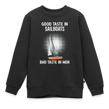 Voilier Bon Goût Dans Les Voiliers Mauvais Goût Im Men - Sweat Premium enfant bio - noir - Devant - AI Model Kid Female (0cm)