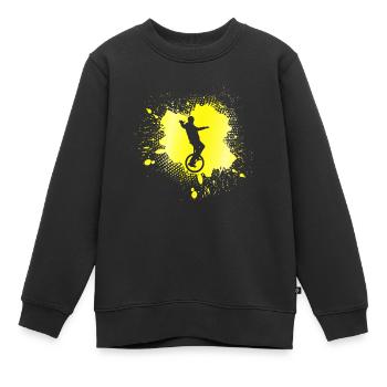 Einrad - Kinder Premium Organic Sweatshirt - Schwarz - Vorne - AI Model Kid Female (0cm)