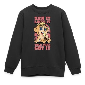 Ich Liebe Gesus Und Reitpferde Schwarzes Gottzitat - Kinder Premium Organic Sweatshirt - Schwarz - Vorne - AI Model Kid Female (0cm)