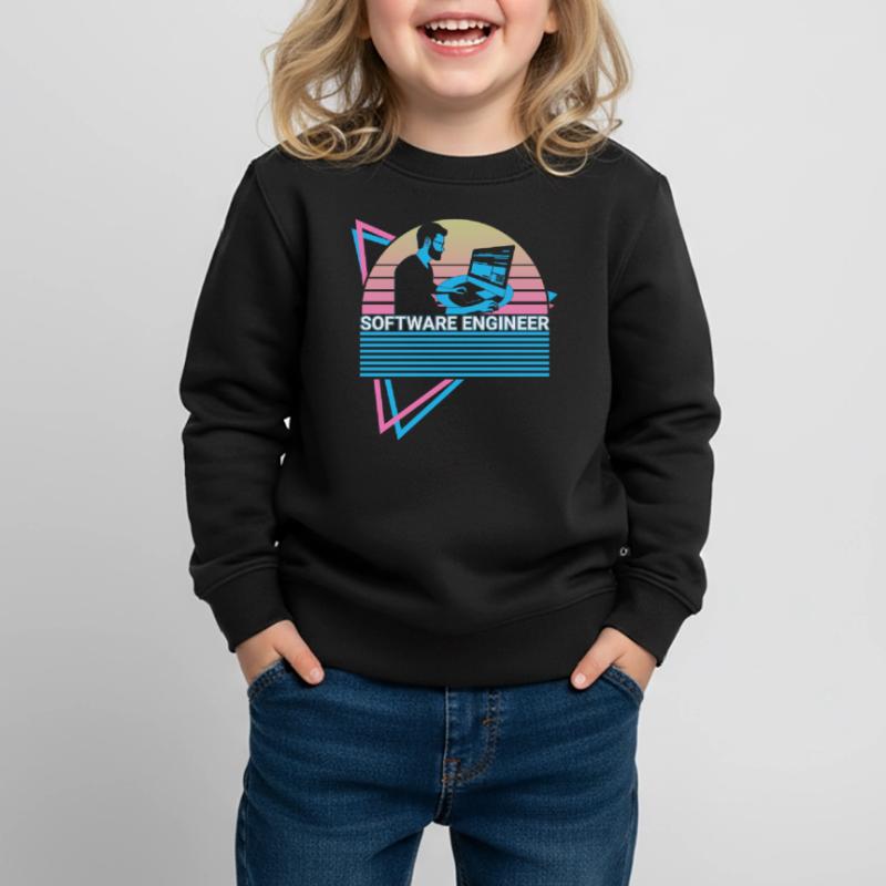 Software Engineer Software Engineering Retro Kids Premium Organic Sweatshirt