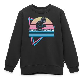 Technologue en chirurgie Rétro - Sweat Premium enfant bio - noir - Devant - AI Model Kid Female (0cm)