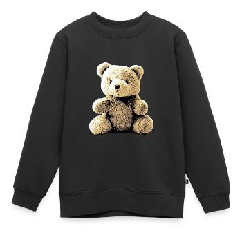 Ours en peluche Ours en peluche Dessin animé Ours en peluche Motif - Sweat Premium enfant bio - noir - Devant - AI Model Kid Female (0cm)