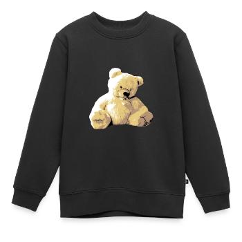 Ours en peluche Ours en peluche Dessin animé Ours en peluche Motif - Sweat Premium enfant bio - noir - Devant - AI Model Kid Female (0cm)