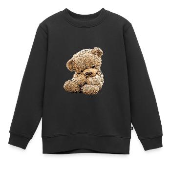 Ours en peluche Ours en peluche Dessin animé Ours en peluche Motif - Sweat Premium enfant bio - noir - Devant - AI Model Kid Female (0cm)