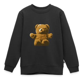 Ours en peluche Ours en peluche Dessin animé Ours en peluche Motif - Sweat Premium enfant bio - noir - Devant - AI Model Kid Female (0cm)