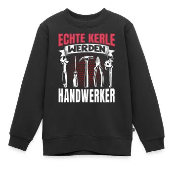 Handwerk Handwerker - Kinder Premium Organic Sweatshirt - Schwarz - Vorne - AI Model Kid Female (0cm)