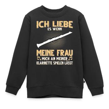 Klarinette Blasmusik Musikverein Orchester Jazz - Kinder Premium Organic Sweatshirt - Schwarz - Vorne - AI Model Kid Female (0cm)