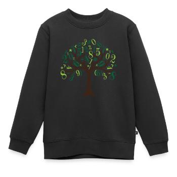 Arbre mathématique Arbre mathématique Mathématiques - Sweat Premium enfant bio - noir - Devant - AI Model Kid Female (0cm)