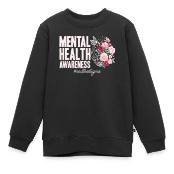 End The Stigma - Kinder Premium Organic Sweatshirt - Schwarz - Vorne - AI Model Kid Female (0cm)