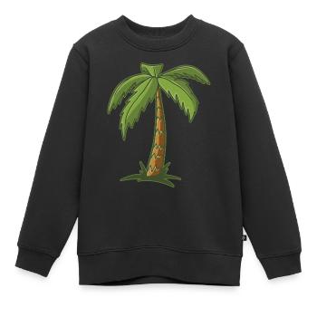 Palmier - Sweat Premium enfant bio - noir - Devant - AI Model Kid Female (0cm)