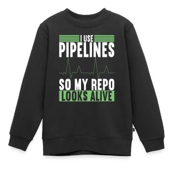 Programmeur Informaticien - Sweat Premium enfant bio - noir - Devant - AI Model Kid Female (0cm)