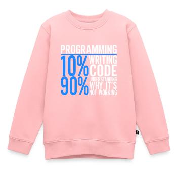 Programmierer Informatiker - Kinder Premium Organic Sweatshirt - Rosa - Vorne - AI Model Kid Female (0cm)